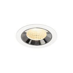 Plafonnier encastr� NUMINOS� M adapt� aux postes de travail avec �cran IP20, chrome, blanche gradable