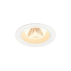 Plafonnier encastr� NUMINOS� M rond, adapt� aux postes de travail avec �cran IP20, blanche, laqu� gradable