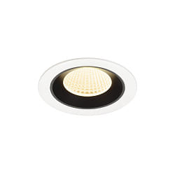 Plafonnier encastré NUMINOS® M adapté aux postes de travail avec écran IP20, noir, blanche gradable