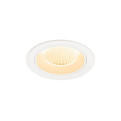 Plafonnier encastré NUMINOS® M rond, adapté aux postes de travail avec écran IP20, blanche, laqué gradable