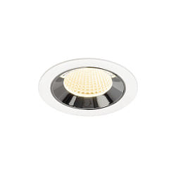 Plafonnier encastr� NUMINOS� M adapt� aux postes de travail avec �cran IP20, chrome, blanche gradable