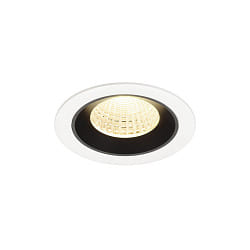 Plafonnier encastré NUMINOS® M adapté aux postes de travail avec écran IP20, noir, blanche gradable