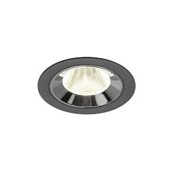 Plafonnier encastr� NUMINOS� M adapt� aux postes de travail avec �cran IP20, chrome, noir gradable