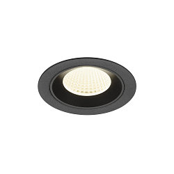 ceiling recessed luminaire NUMINOS® M round, suitable for VDU workstation IP20, black, lacquered dimmable