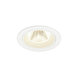 Plafonnier encastr� NUMINOS� M rond, adapt� aux postes de travail avec �cran IP20, blanche, laqu� gradable