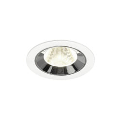 Plafonnier encastr� NUMINOS� M adapt� aux postes de travail avec �cran IP20, chrome, blanche gradable
