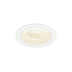 Plafonnier encastr� NUMINOS� M rond, adapt� aux postes de travail avec �cran IP20, blanche, laqu� gradable