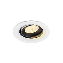 Plafonnier encastr� NUMINOS� MOVE M pivotant, adapt� aux postes de travail avec �cran IP20, noir, blanche gradable