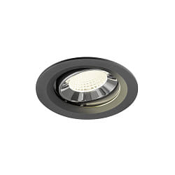 Plafonnier encastré NUMINOS® MOVE M pivotant, adapté aux postes de travail avec écran IP20, chrome, noir gradable