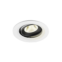 Plafonnier encastré NUMINOS® MOVE M pivotant, adapté aux postes de travail avec écran IP20, noir, blanche gradable