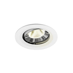 Plafonnier encastr� NUMINOS� MOVE M pivotant, adapt� aux postes de travail avec �cran IP20, chrome, blanche gradable