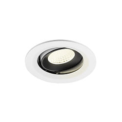 Plafonnier encastré NUMINOS® MOVE M pivotant, adapté aux postes de travail avec écran IP20, noir, blanche gradable