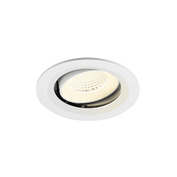 Plafonnier encastré NUMINOS® MOVE M rond, adapté aux postes de travail avec écran IP20, blanche, laqué gradable
