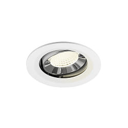 Plafonnier encastré NUMINOS® MOVE M pivotant, adapté aux postes de travail avec écran IP20, chrome, blanche gradable