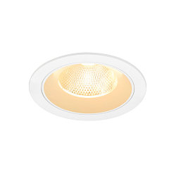 Plafonnier encastré NUMINOS® L rond, adapté aux postes de travail avec écran IP20, blanche, laqué gradable