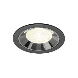Plafonnier encastr� NUMINOS� L adapt� aux postes de travail avec �cran IP20, chrome, noir gradable