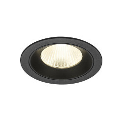 ceiling recessed luminaire NUMINOS® L round, suitable for VDU workstation IP20, black, lacquered dimmable