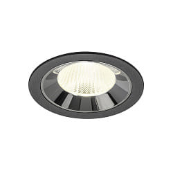 Plafonnier encastr� NUMINOS� L adapt� aux postes de travail avec �cran IP20, chrome, noir gradable