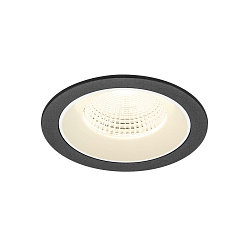 ceiling recessed luminaire NUMINOS® L round, suitable for VDU workstation IP20, black, white, lacquered dimmable
