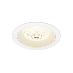 Plafonnier encastré NUMINOS® L rond, adapté aux postes de travail avec écran IP20, blanche, laqué gradable
