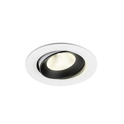 Plafonnier encastré NUMINOS® MOVE L pivotant, adapté aux postes de travail avec écran IP20, noir, blanche gradable