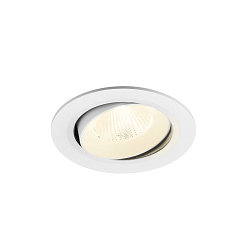 Plafonnier encastré NUMINOS® MOVE L rond, adapté aux postes de travail avec écran IP20, blanche, laqué gradable