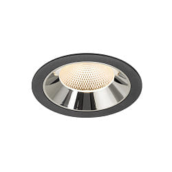 Plafonnier encastr� NUMINOS� XL adapt� aux postes de travail avec �cran IP20, chrome, noir gradable