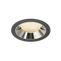 Plafonnier encastr� NUMINOS� XL adapt� aux postes de travail avec �cran IP20, chrome, noir gradable