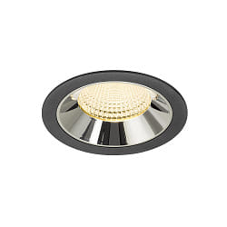 Plafonnier encastr� NUMINOS� XL adapt� aux postes de travail avec �cran IP20, chrome, noir gradable