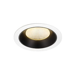 Plafonnier encastré NUMINOS® XL adapté aux postes de travail avec écran IP20, noir, blanche gradable