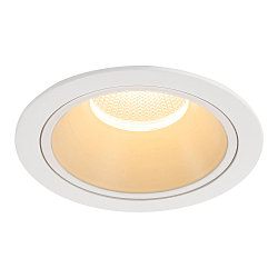 Plafonnier encastr� NUMINOS� XL rond, adapt� aux postes de travail avec �cran IP20, blanche, laqu� gradable