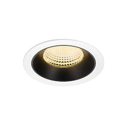 Plafonnier encastr� NUMINOS� XL adapt� aux postes de travail avec �cran IP20, noir, blanche gradable