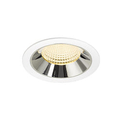 Plafonnier encastr� NUMINOS� XL adapt� aux postes de travail avec �cran IP20, chrome, blanche gradable