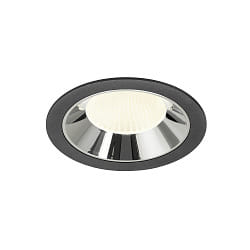 Plafonnier encastr� NUMINOS� XL adapt� aux postes de travail avec �cran IP20, chrome, noir gradable