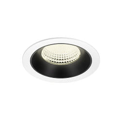 Plafonnier encastré NUMINOS® XL adapté aux postes de travail avec écran IP20, noir, blanche gradable