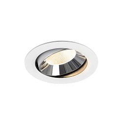 Plafonnier encastré NUMINOS® MOVE XL pivotant, adapté aux postes de travail avec écran IP20, chrome, blanche gradable
