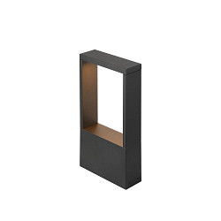 Lampadaire d’extérieur FLATT II 36 PHASE Bas, résistant à l'air marin IP65, noir, laqué gradable