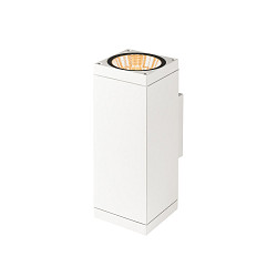 outdoor wall luminaire THEO PRO L UP/DOWN large, square, DALI controllable, sea-air resistant IP65, white, lacquered dimmable