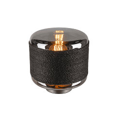 Lampe de table PANTILO ROPE 19 cylindrique E27, argent gradable