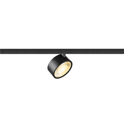 Projecteur sur rail KALU 2.0 cylindrique, adapt� aux postes de travail avec �cran IP20, noir, laqu� gradable