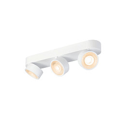 Applique et plafonnier KALU 2.0 3 flammes, adapt� aux postes de travail avec �cran IP20, blanche, laqu� gradable