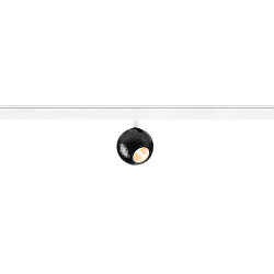 Projecteur sur rail DYSKO IP20, noir, blanche gradable