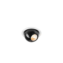 Plafonnier encastré DYSKO rond IP20, noir, blanche gradable