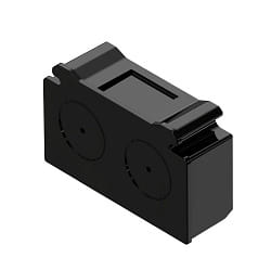 Système d'éclairage en continu embout d'extrémité EASYLIGHT EC BK, noir