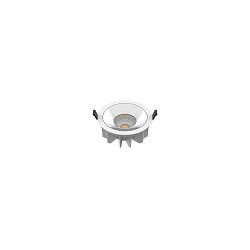 Plafonnier encastr� DOWNLIGHT P 165 ON-OFF rigide, r�sistant aux chocs, multipower, c�bl� en continu IP54, blanche 
