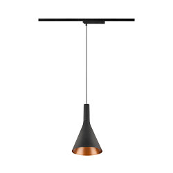 Luminaire � suspension monophas� LALU� SET CONE 15 avec abat-jour, CCT Switch, lot de 1 IP20, noir gradable