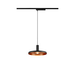 Luminaire � suspension monophas� LALU� SET PLATE 22 avec abat-jour, CCT Switch, lot de 1 IP20, noir gradable