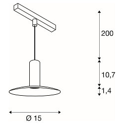 Luminaire � suspension LALU� SET ELYPSE IP20, noir gradable