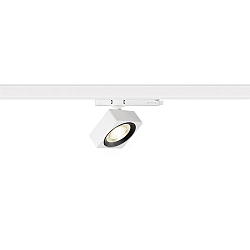 Projecteur triphasé EURO CUBE 2 M PHASE plat, carré, à cardan IP20, noir, blanche gradable