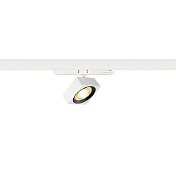Projecteur triphasé  EURO CUBE 2 M angulaire, pivotant, adapté aux postes de travail avec écran IP20, noir, blanche gradable